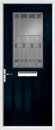 2 Panel 1 Square Door lignum glass