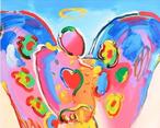 Peter Max Angel with Heart 29 x 23