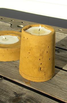 How to make a DIY Cement candle holder. www.DIYeasycrafts.com