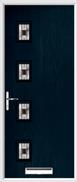 4 Square Composite Door aspen glass