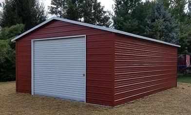 The horizontal style offers a residential style with boxed eaves!