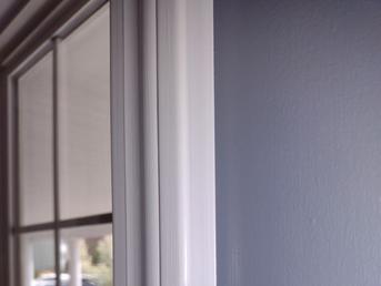 straight window painted edge.