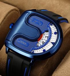 Futuristic Large Dial Men's Quartz Watch