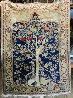 Heriz silk rug