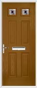 4 Panel 2 Square Composite Door aspen glass