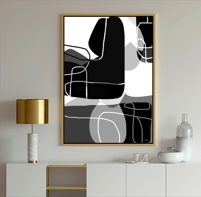 Black and white art, #abstract art