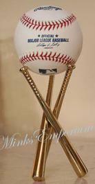 Triple bat baseball stand