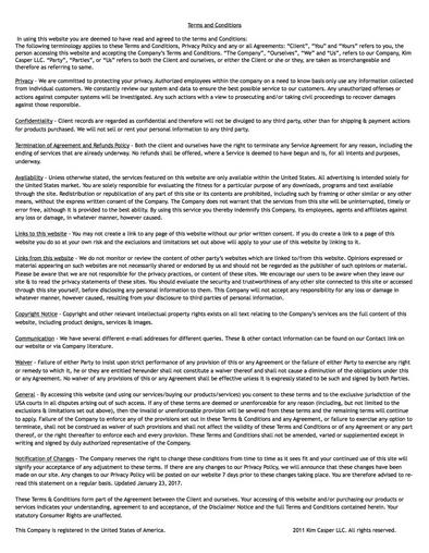 Terms of agreement photo
