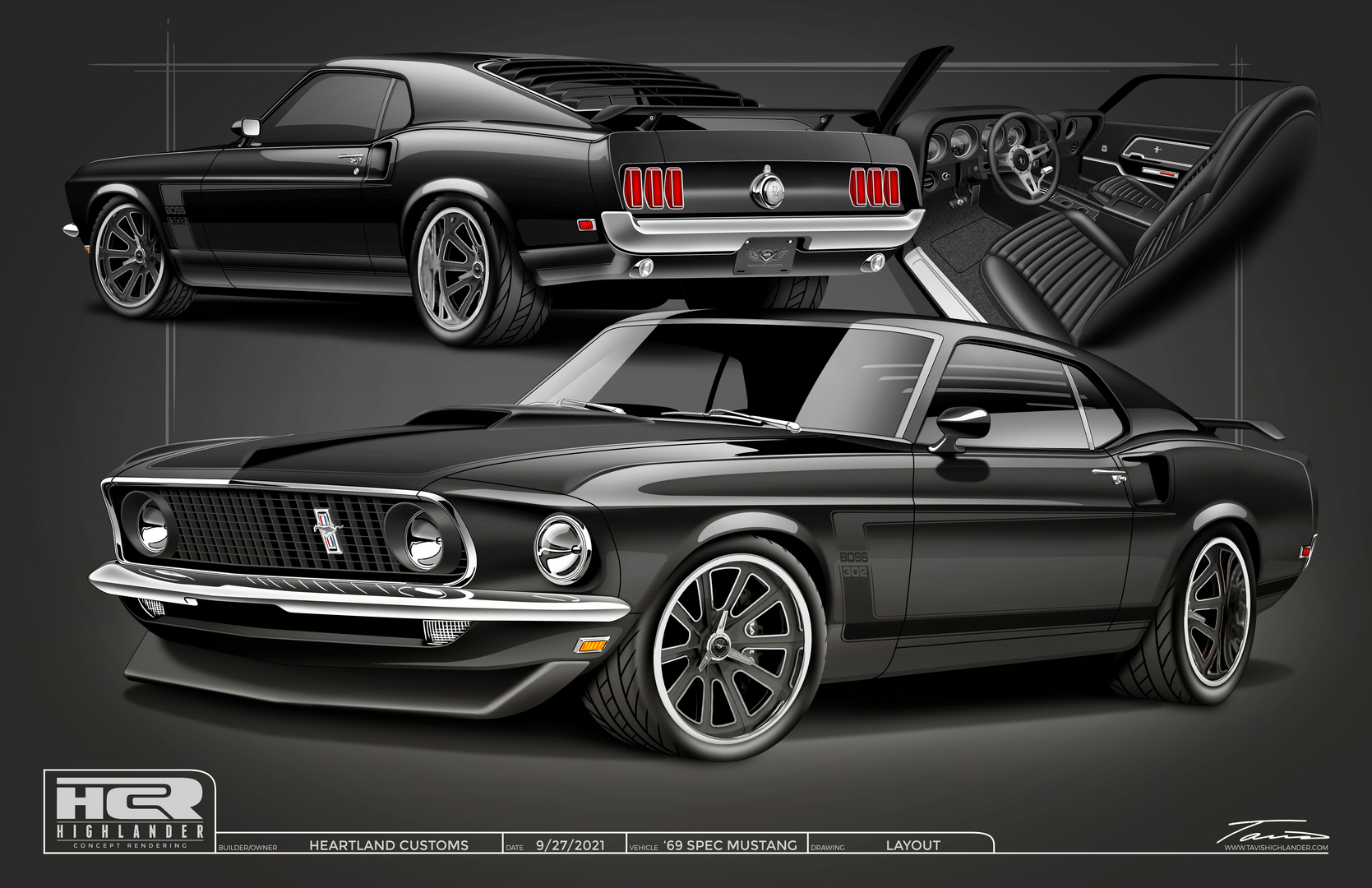 1969 Ford Mustang Boss 429 John Wick 1969 Mustang Mach Diecast