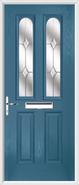 2 Panel 2 Arch Composite Door jewel glass