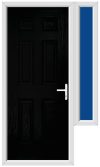Composite door with short side light