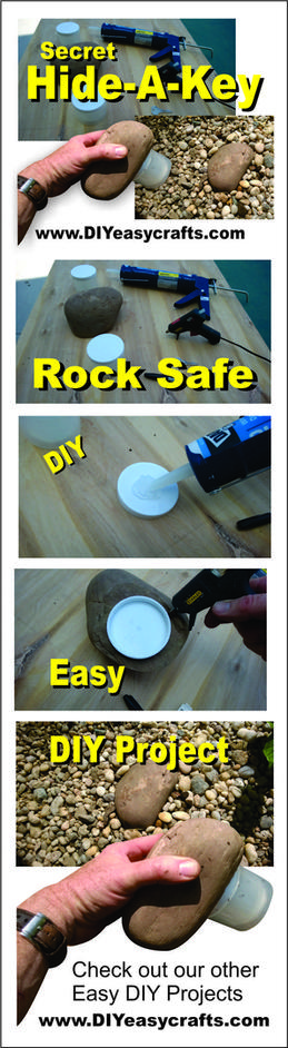 DIY Secret Hide a key rock safe. How to make. www.DIYeasycrafts.com