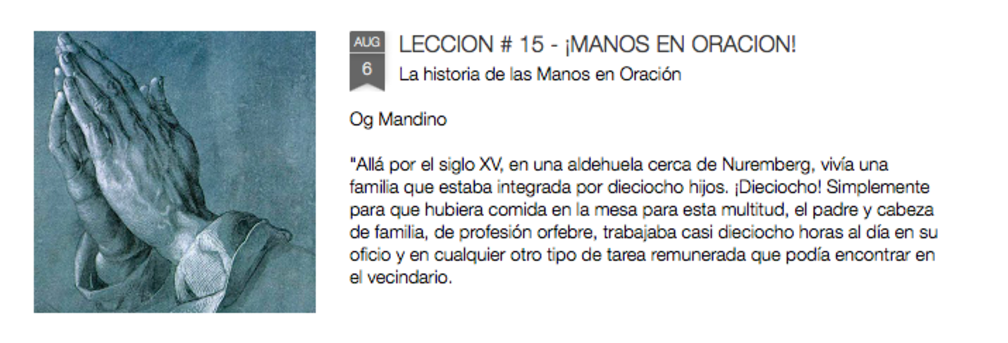 LAS MANOS EN ORACION