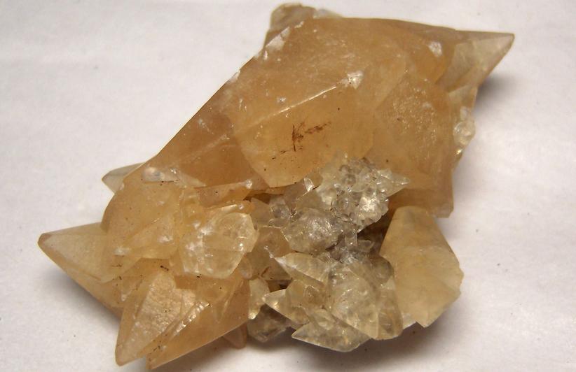 CALCITE crystals, fluorescent - Pugh Quarry (France Stone Co. Custar quarry), Weston (near Custar), Wood County, Ohio, USA, ex Paul and Betty Kelly, collected ~1960