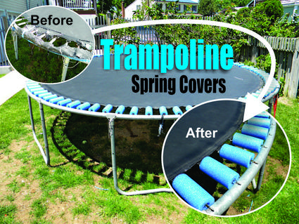 Trampoline pool noodle spring cover repair. DIYeasycrafts.com