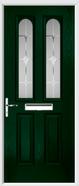 2 Panel 2 Arch Composite Door sandblast glass