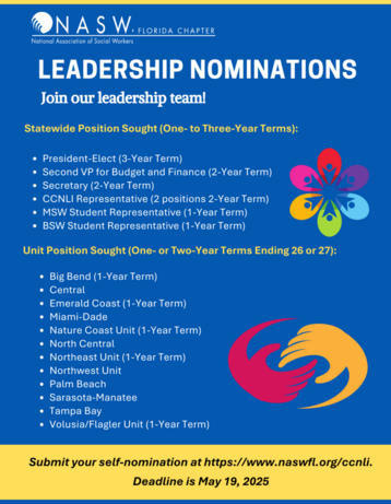 2025 NASW-FL Leadership Nominations Flyer