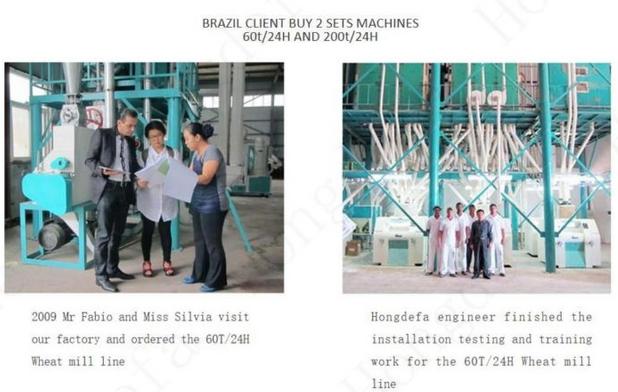 200t/24h Wheat flour making machine in Brazil​