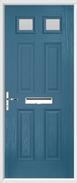 4 Panel 2 Square Composite Door obscure glass