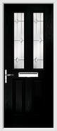 2 panel 2 square composite door regal opal glass