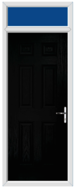 Composite door with top light