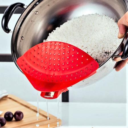 Clip Drainer in Pakistan Colander for Kitchen Pan Pot Bowl Rice Pasta Wash or Prevents Spilling Over Rice