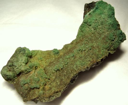 MALACHITE, CALCITE, MAGNETITE - copper mine point, Virgin Gorda, Virgin Islands - ex Morris Museum