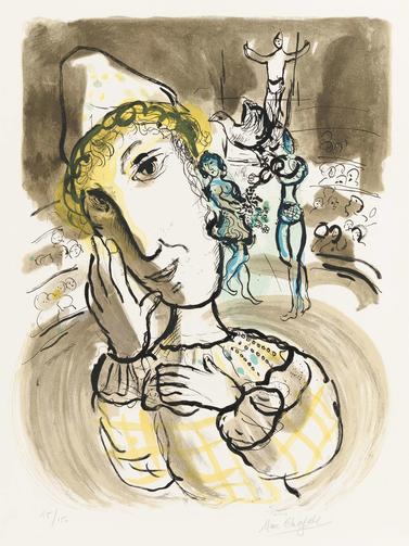 Marc Chagall Le Cirque Au Clown Jaune