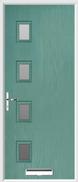 4 square glazed composite door