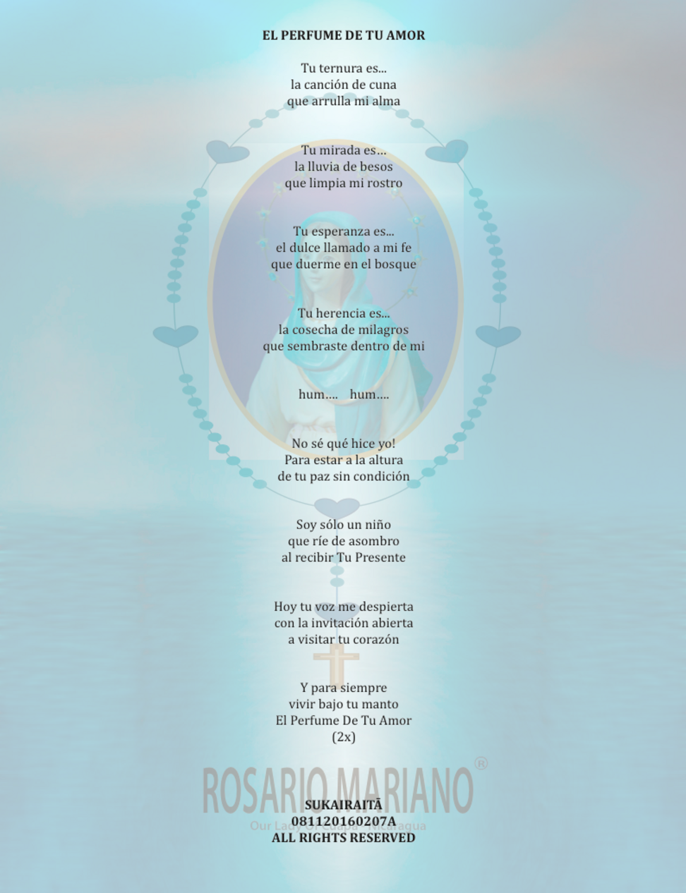 500 ANIVERSARIO VIRGEN DE GUADALUPE - CANCION EL PERFUME DE TU AMOR - AUTOR: SUKAIRAITA- TODOS LOS DERECHOS RESERVADOS