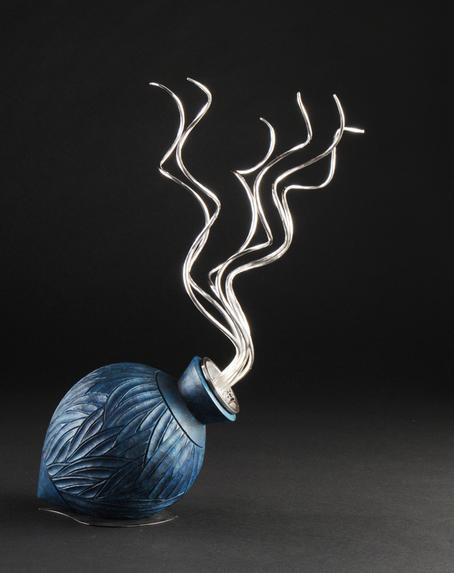 Bronze and sterling silver vessel by Kevin O'Dwyer and liam flynn