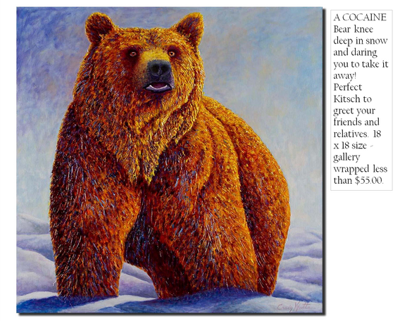 Cocaine Bear Painting Art Print