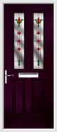 2 panel 2 square composite door fleur de lys glass