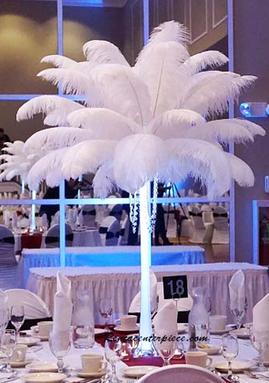 Rent Ostrich Feather centerpieces Los Angeles California