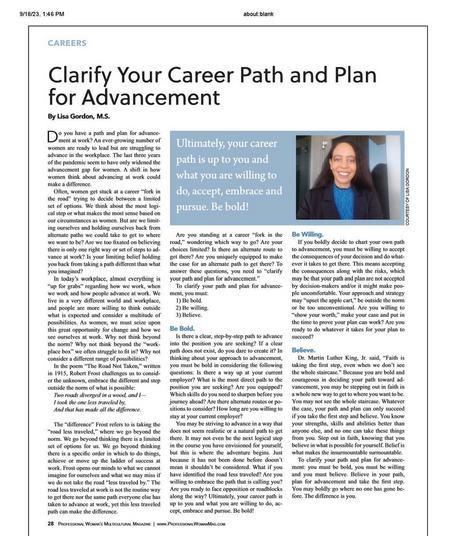 Career Advancement Article