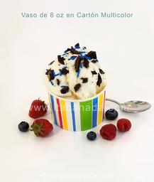 Vaso de papel para helado, disponible en Bucaramanga