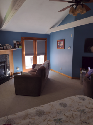 Before image of bedroom painting.