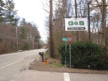 G an S street sign at 863 Washington st. South Easton, Ma. 02375