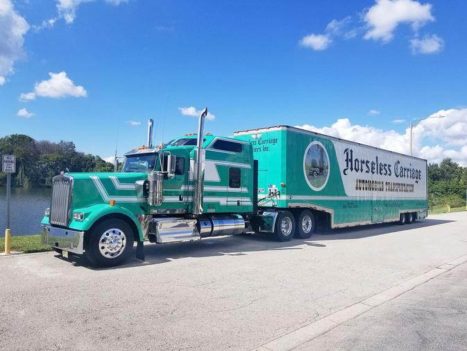 Semi truck with trailer- Collector car shipping by Mad Muscle Garage Classic Cars