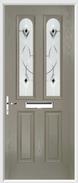 2 Panel 2 Arch Composite Door fusion art glass