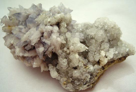 CELESTINE, CALCITE, STRONTIANITE, Meckley's Quarry, Mandata, Northumberland County, Pennsylvania, USA