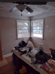 Wall with 14 test colors.