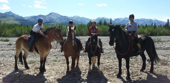 Horseback riding in Alaska