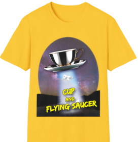 "Cup and Flying Saucer" Unisex Softstyle T-Shirt