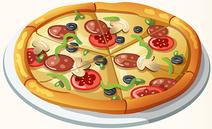 Pizza - hand-tossed or thin Cracker crust
