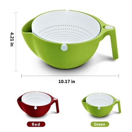 Drain Bowl Double Basket for Rice Washing Noodles Vegetables Fruit Colander in Pakistan for use at sink in kitchen Rawalpindi