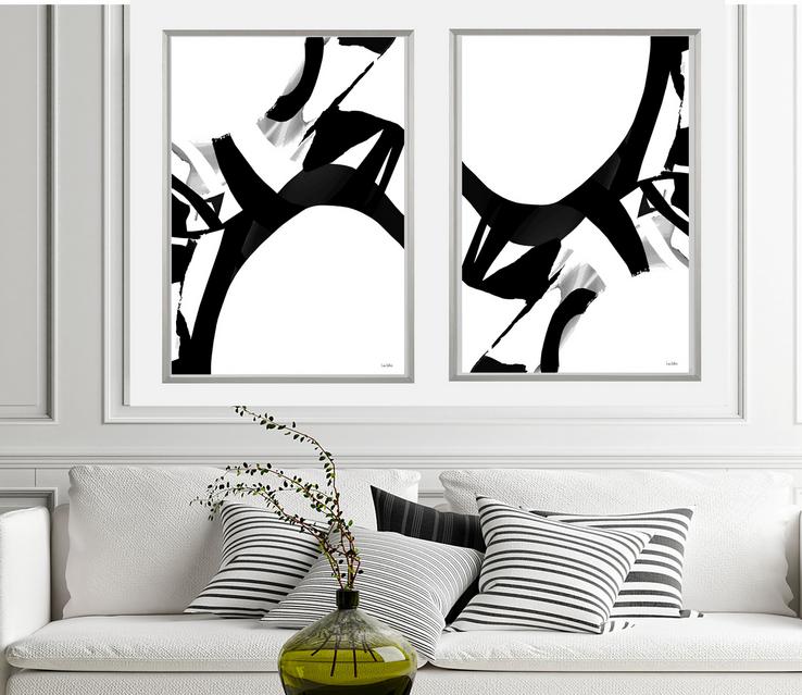 Black and white art, #abstract art