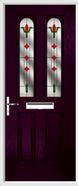 2 Panel 2 Arch Composite Door fleur-de-lys glass