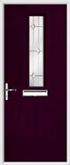 1 Square Composite Door regal opal glass