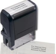 Custom self-inking Cheque Deposit or Endorsement stamp